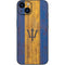 Barbados Flag Dark Wood iPhone 14 Skin